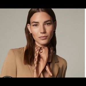 Silk XO GEO Neckerchief, Cream, Rose